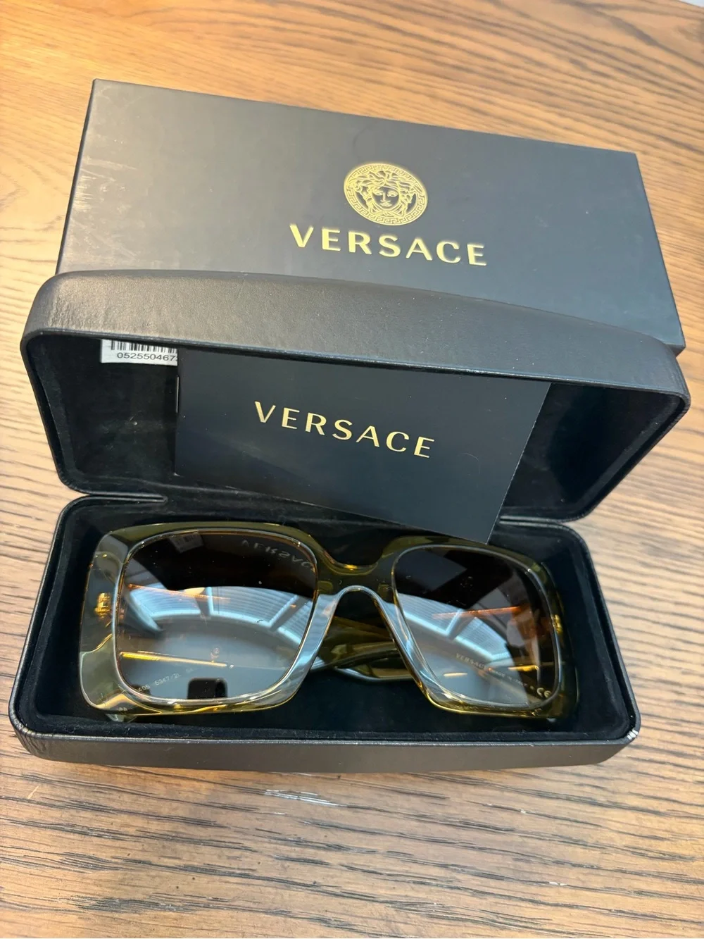 Versace Women’s Amber Brown Gradient Square Sunglasses